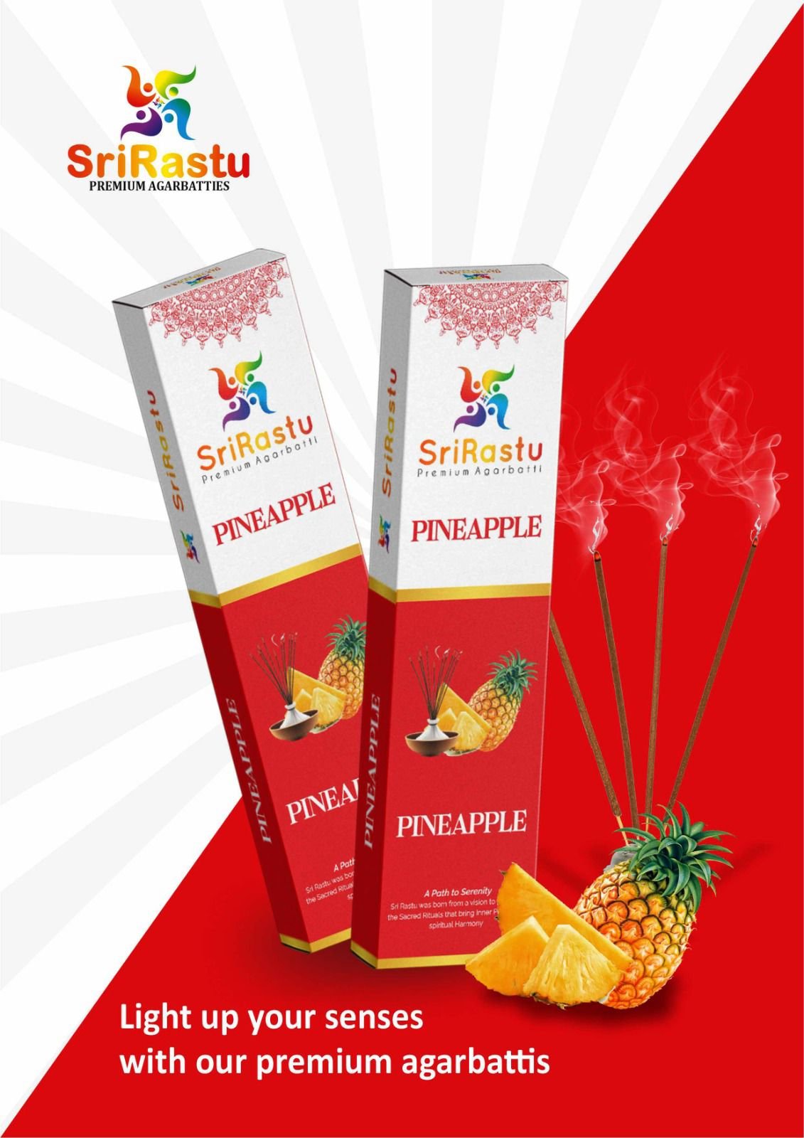 SriRastu Premium Agarbatti – Pineapple