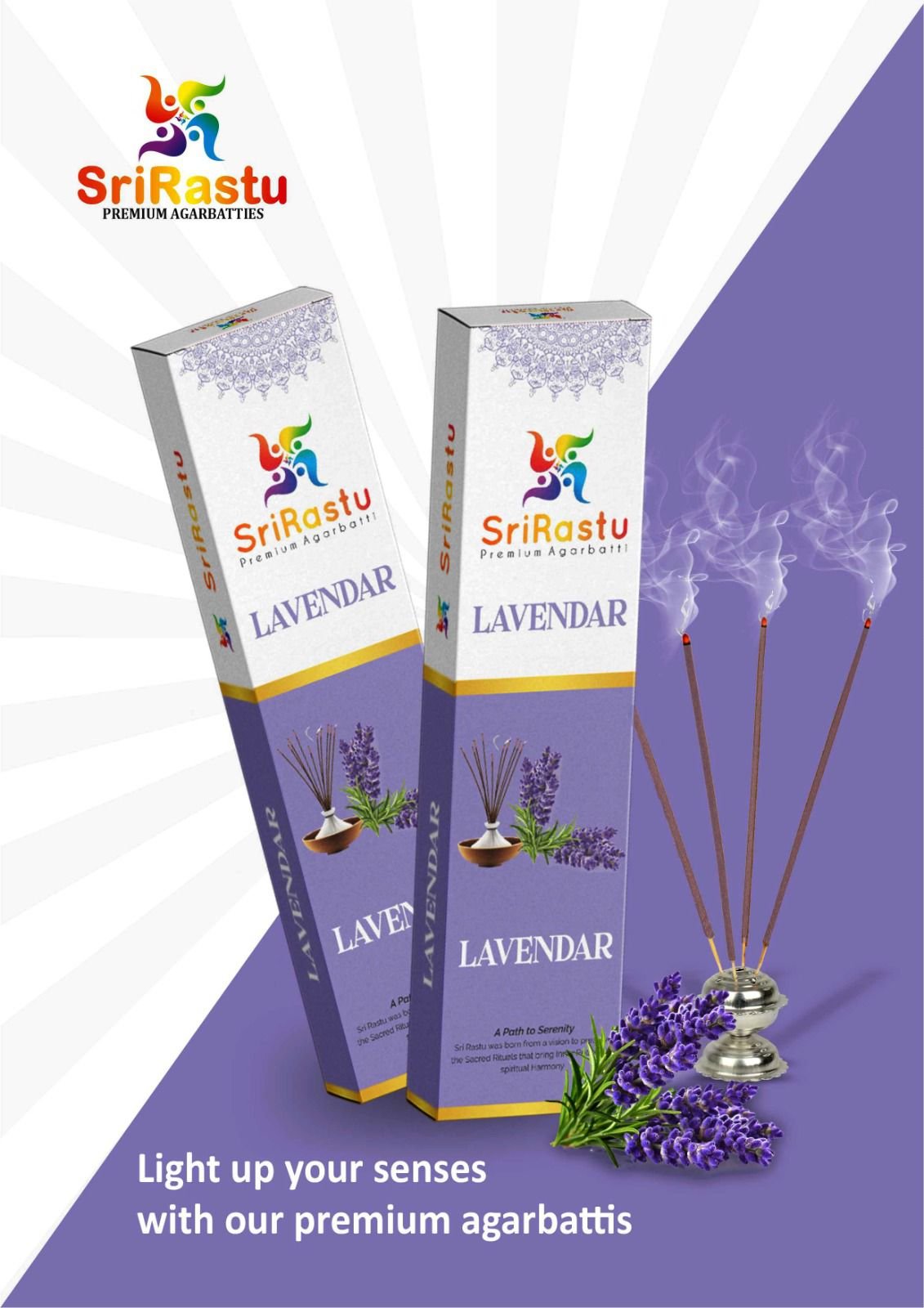 SriRastu Premium Agarbatti – Lavender